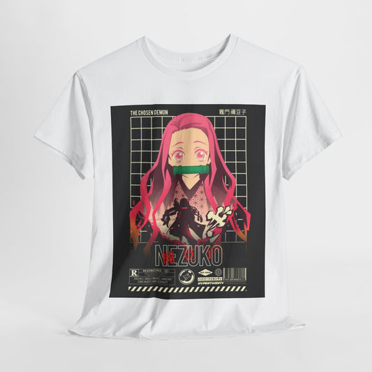 Demon Slayer Nezuko Kamado Unisex Heavy Cotton Tee - Vibrant and Stylish Design for Otaku Heads