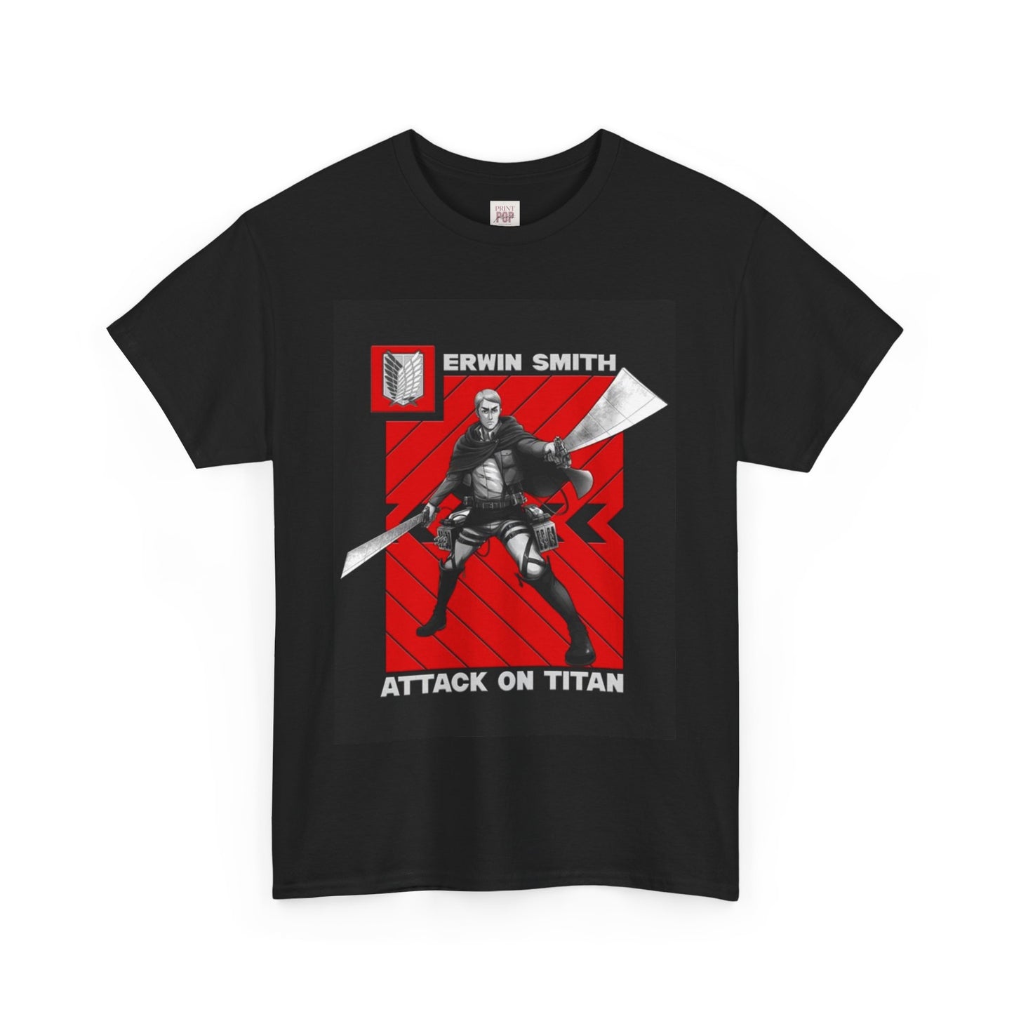 Attack On Titan Erwin Smith Unisex Heavy Cotton Tee - Vibrant and Stylish Design for Otaku Heads