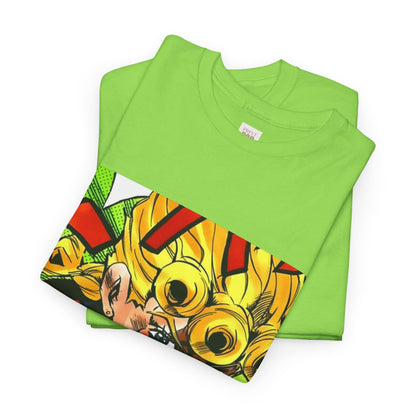 Jojo's Bizarre Adventure Giorno Giovanna Unisex Heavy Cotton Tee - Vibrant and Stylish Design for Otaku Heads