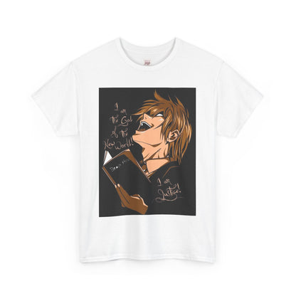 Death Note Light Yagami Unisex Heavy Cotton Tee - Vibrant and Stylish Design for Otaku Heads