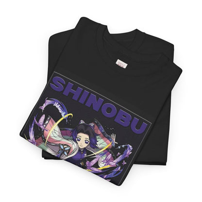 Demon Slayer Kocho Shinobu Unisex Heavy Cotton Tee - Vibrant and Stylish Design for Otaku Heads