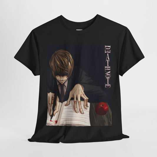 Death Note Light Yagami Unisex Heavy Cotton Tee - Vibrant and Stylish Design for Otaku Heads