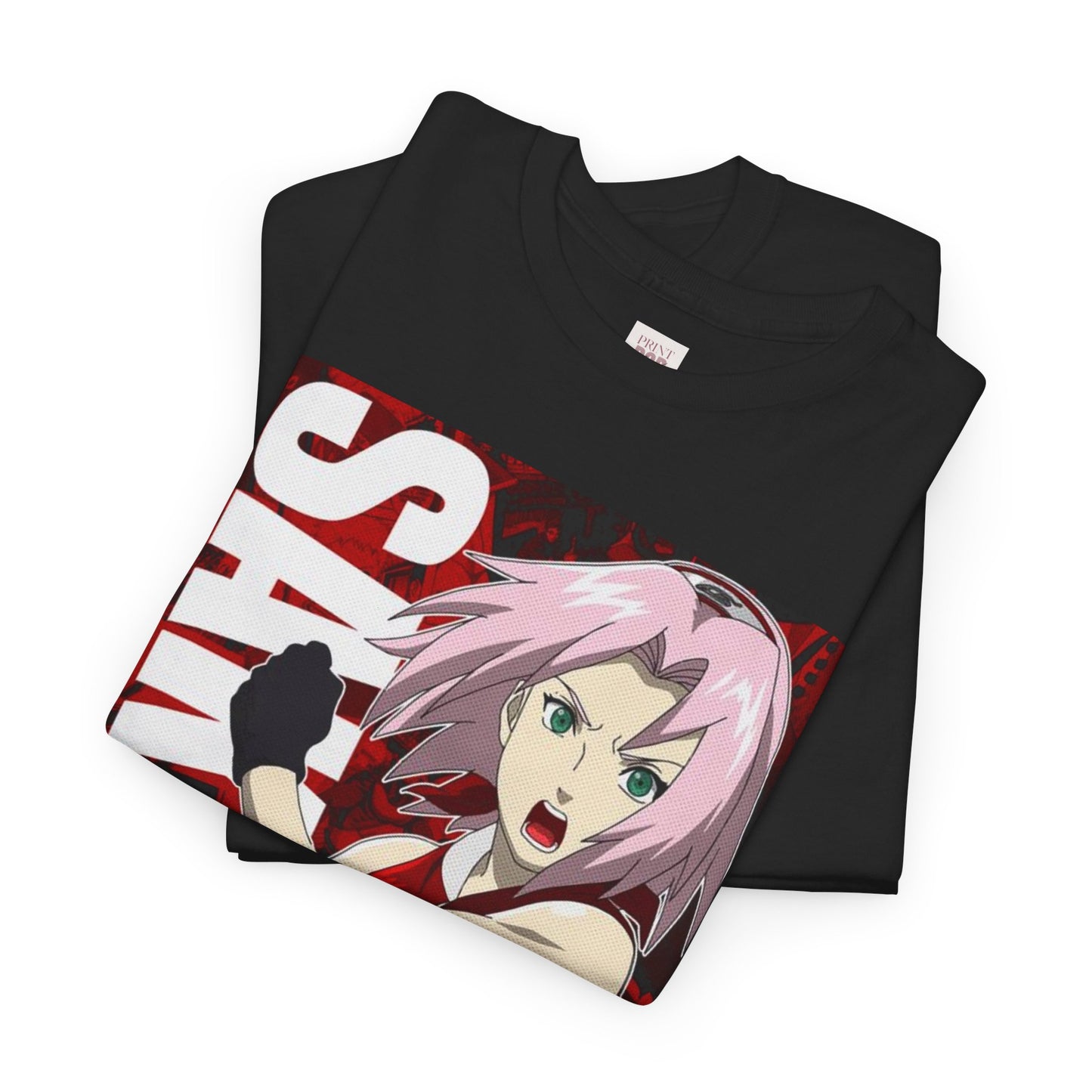 Naruto Shippuden Sakura Unisex Heavy Cotton Tee - Vibrant and Stylish Design for Otaku Heads