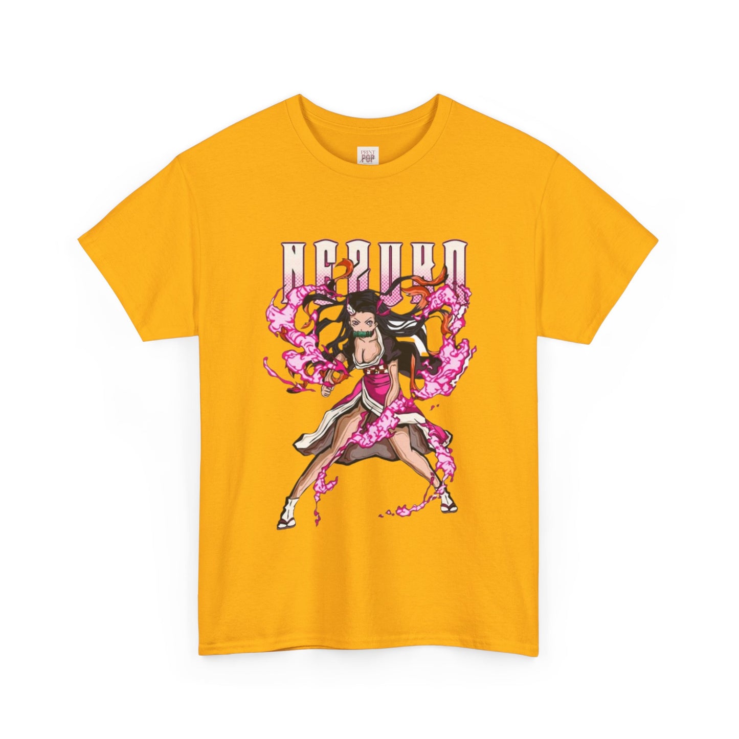 Demon Slayer Nezuko Kamado Unisex Heavy Cotton Tee - Vibrant and Stylish Design for Otaku Heads