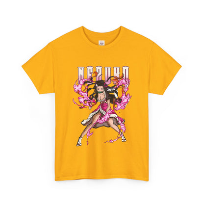 Demon Slayer Nezuko Kamado Unisex Heavy Cotton Tee - Vibrant and Stylish Design for Otaku Heads