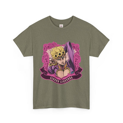 Jojo's Bizarre Adventure Giorno Giovanna Unisex Heavy Cotton Tee - Vibrant and Stylish Design for Otaku Heads