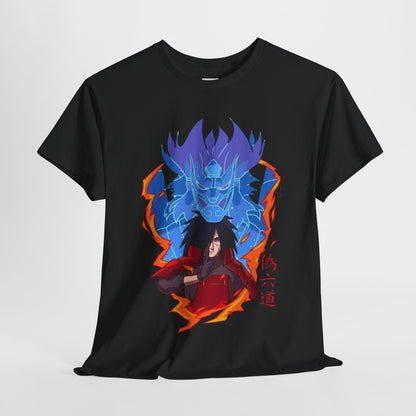 Naruto Shippuden Uchiha Madara Unisex Heavy Cotton Tee - Vibrant and Stylish Design for Otaku Heads