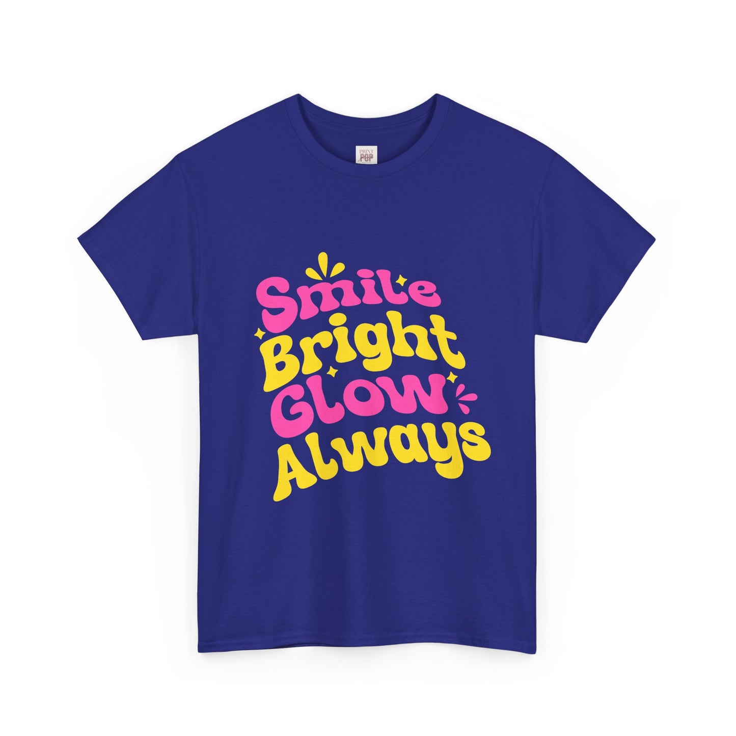 Smite Bright Glow Always Unisex Heavy Cotton Tee - Cheerful Graphic Tee for Positive Vibes