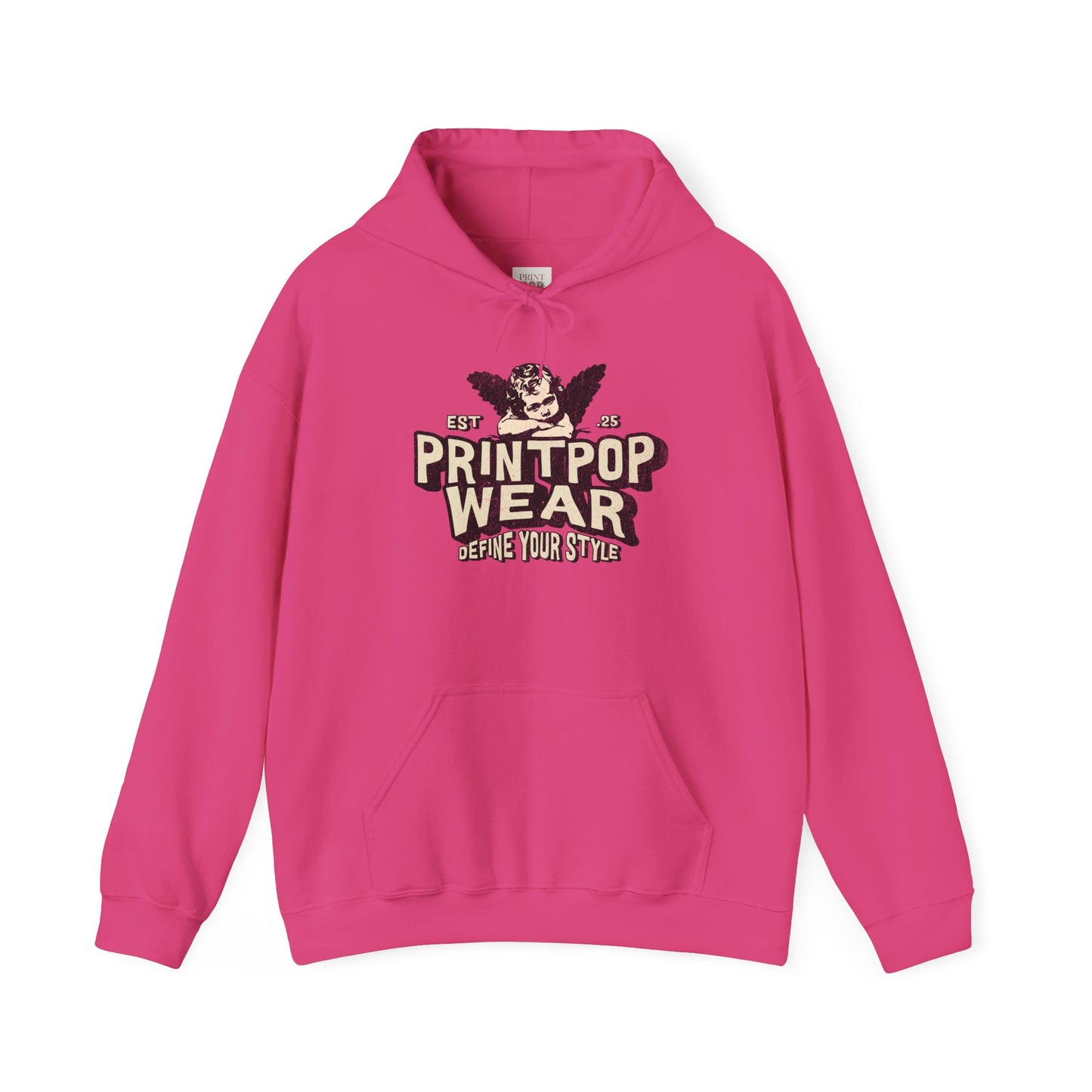 Retro PrintPOP Wear Signature Unisex Hoodie - Stylish, Comfortable, and Premium