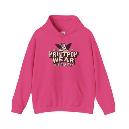 Retro PrintPOP Wear Signature Unisex Hoodie - Stylish, Comfortable, and Premium