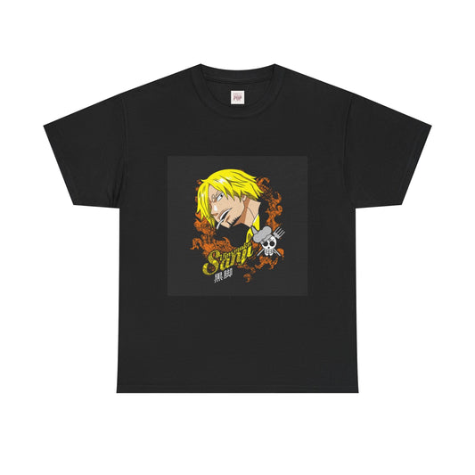 One Piece Sanji Unisex Heavy Cotton Tee - Vibrant and Stylish Design for Otaku Heads