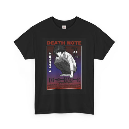 Death Note L Lawliet Unisex Heavy Cotton Tee - Vibrant and Stylish Design for Otaku Heads