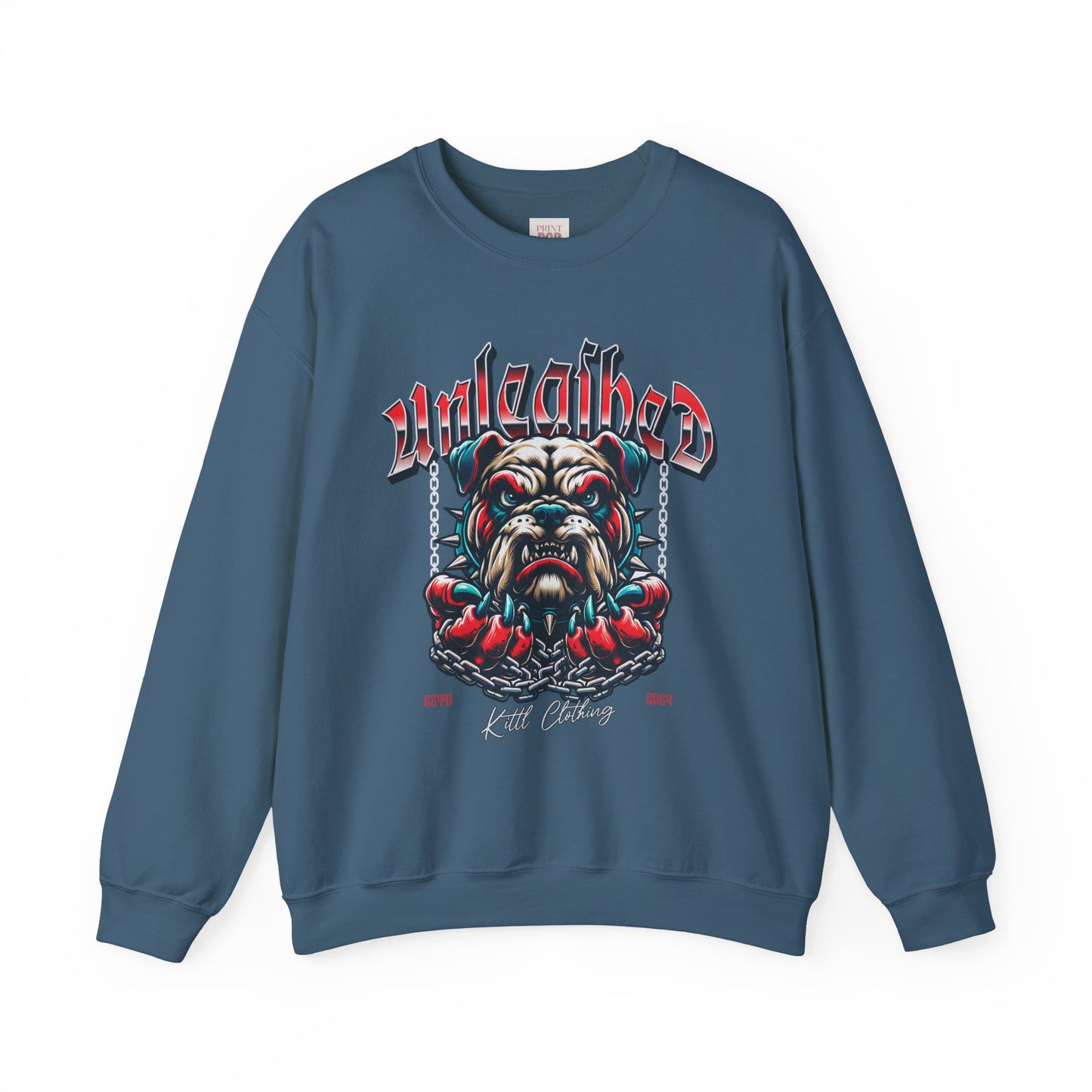 Unleashed Heavy Blend Crewneck Sweatshirt - Bold Graphic Design for Casual Comfort