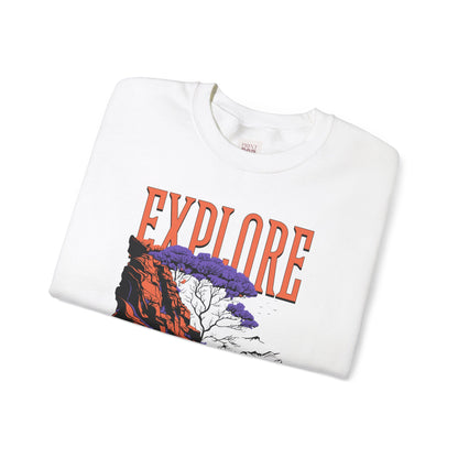 Explore Wilderness Unisex Heavy Blend Crewneck Sweatshirt - Premium Quality and Stylish