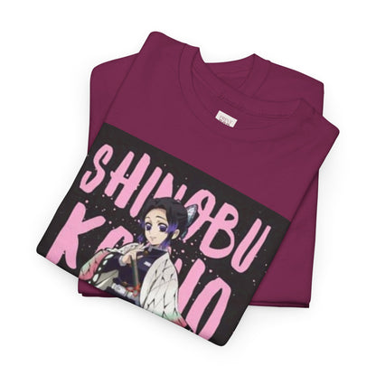 Demon Slayer Kocho Shinobu Unisex Heavy Cotton Tee - Vibrant and Stylish Design for Otaku Heads