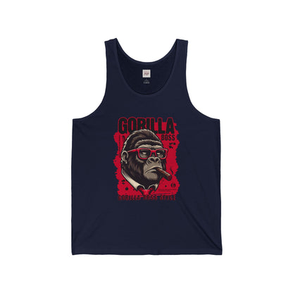 Gorilla Boss Unisex Jersey Tank - Cool and Casual Style for Animal Lovers