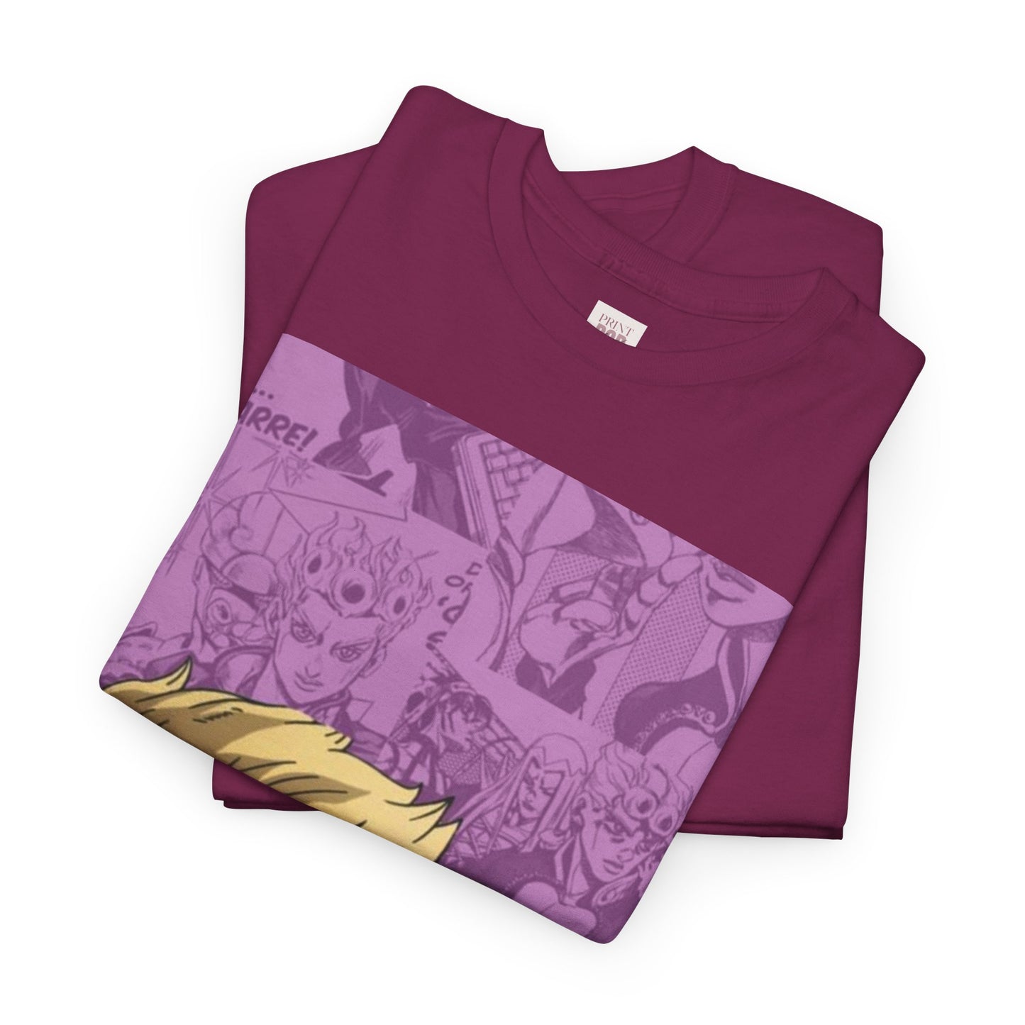 Jojo's Bizarre Adventure Giorno Giovanna Unisex Heavy Cotton Tee - Vibrant and Stylish Design for Otaku Heads