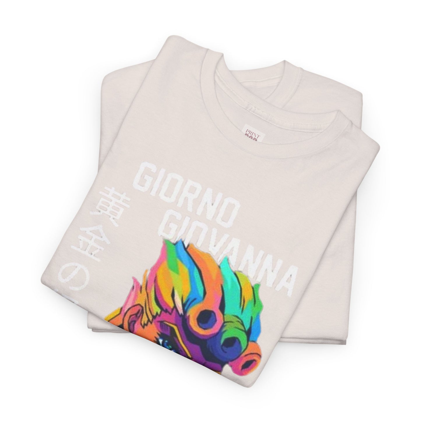 Jojo's Bizarre Adventure Giorno Giovanna Unisex Heavy Cotton Tee - Vibrant and Stylish Design for Otaku Heads