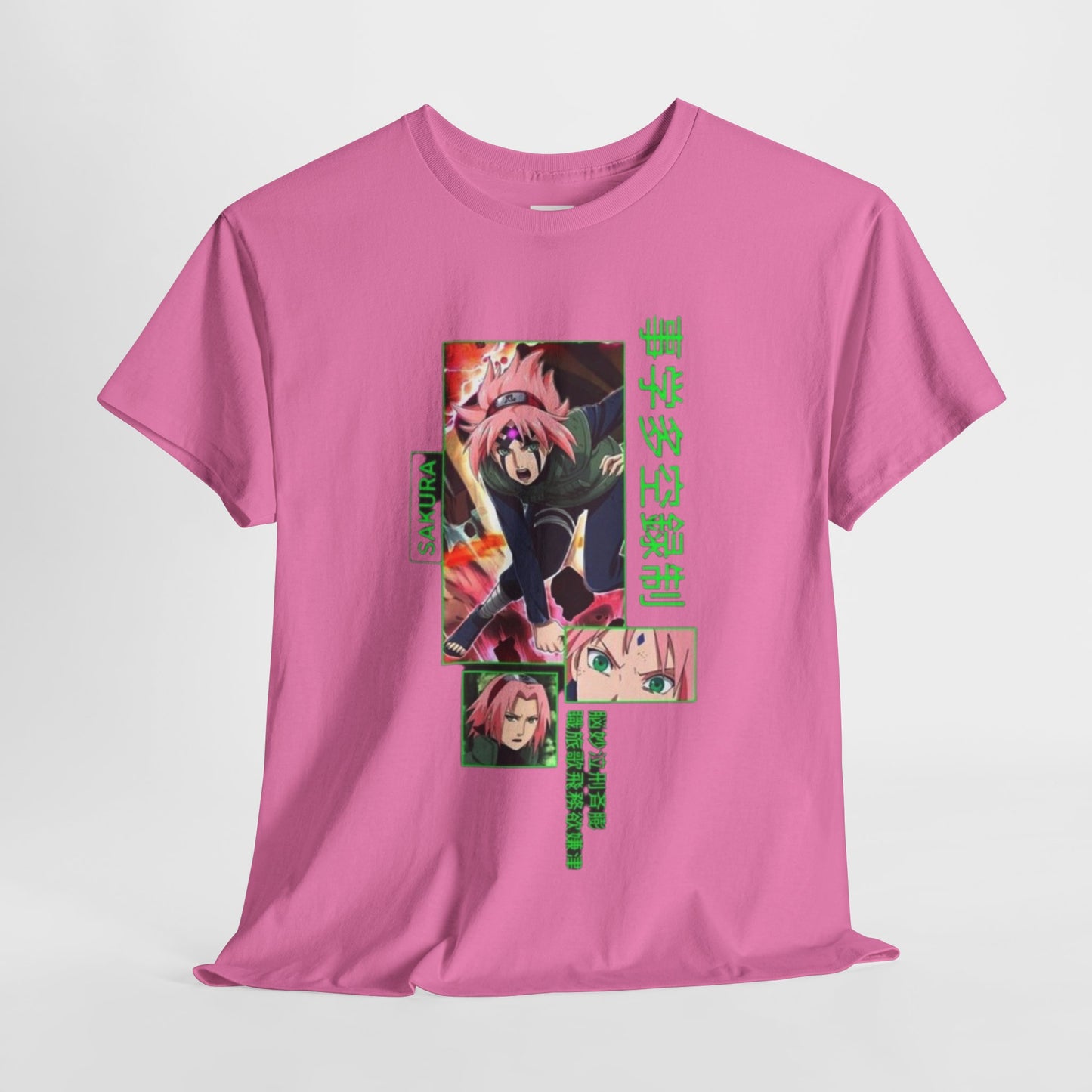 Naruto Shippuden Sakura Unisex Heavy Cotton Tee - Vibrant and Stylish Design for Otaku Heads