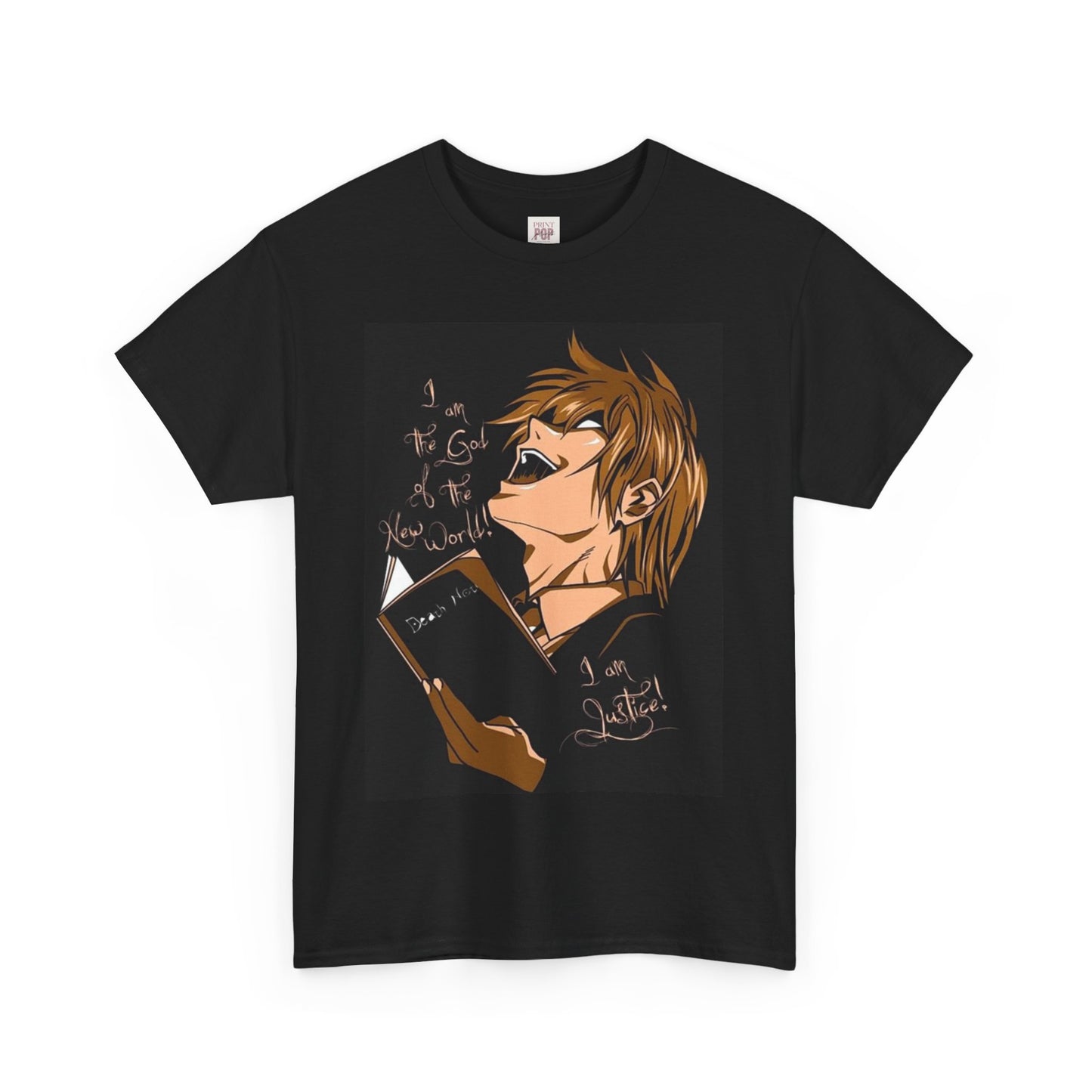 Death Note Light Yagami Unisex Heavy Cotton Tee - Vibrant and Stylish Design for Otaku Heads