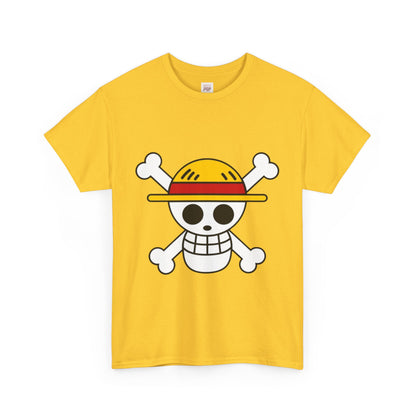 One Piece Logo Unisex Heavy Cotton Tee - Vibrant and Stylish Design for Otaku Heads