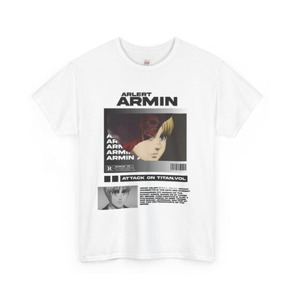 Attack On Titan Armin Arlert Unisex Heavy Cotton Tee - Vibrant and Stylish Design for Otaku Heads