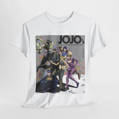 Jojo's Bizarre Adventure Unisex Heavy Cotton Tee - Vibrant and Stylish Design for Otaku Heads