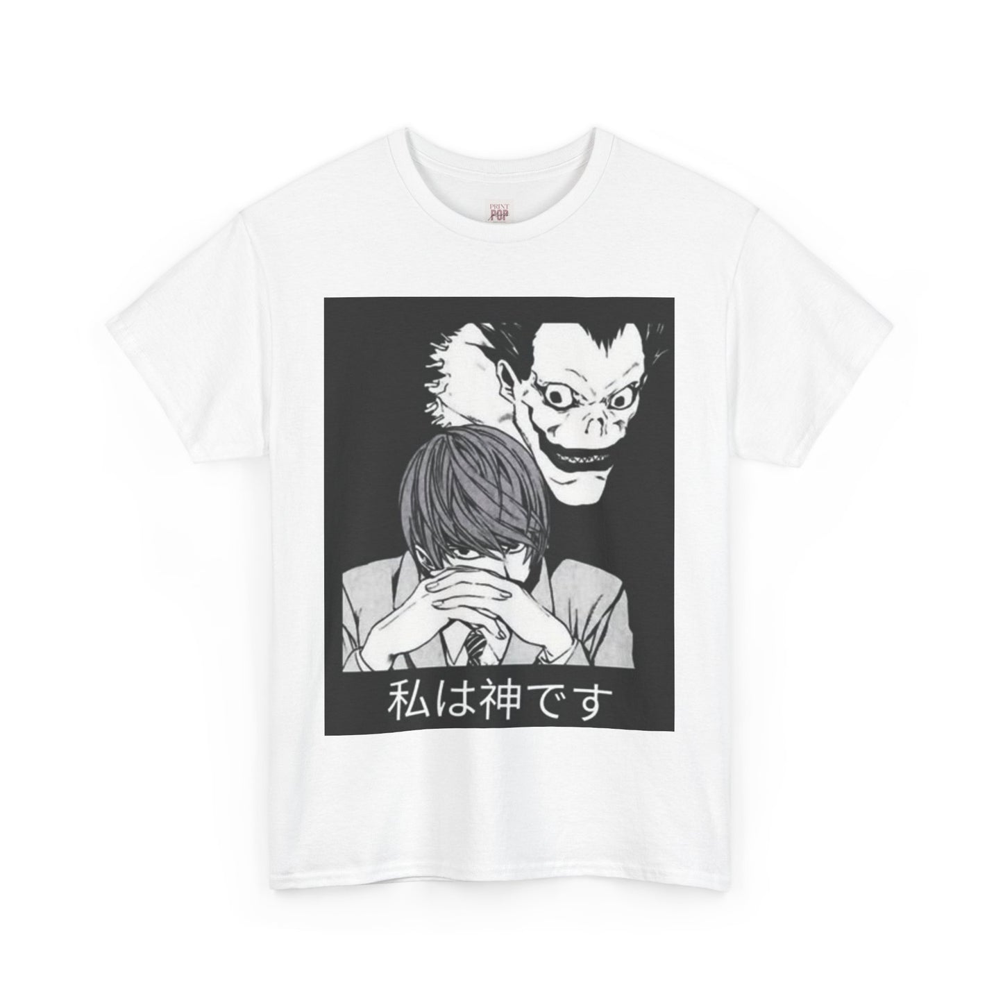 Death Note Light Yagami Unisex Heavy Cotton Tee - Vibrant and Stylish Design for Otaku Heads