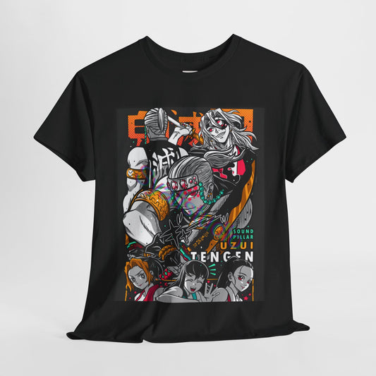 Demon Slayer Tengen Uzui Unisex Heavy Cotton Tee - Vibrant and Stylish Design for Otaku Heads