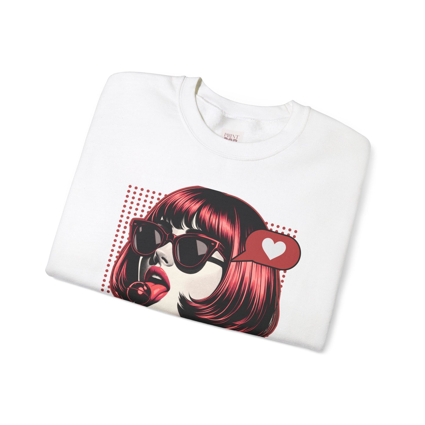 Retro Girl Graphic Unisex Heavy Blend Premium, Stylish and Comfortable Sweatshirt