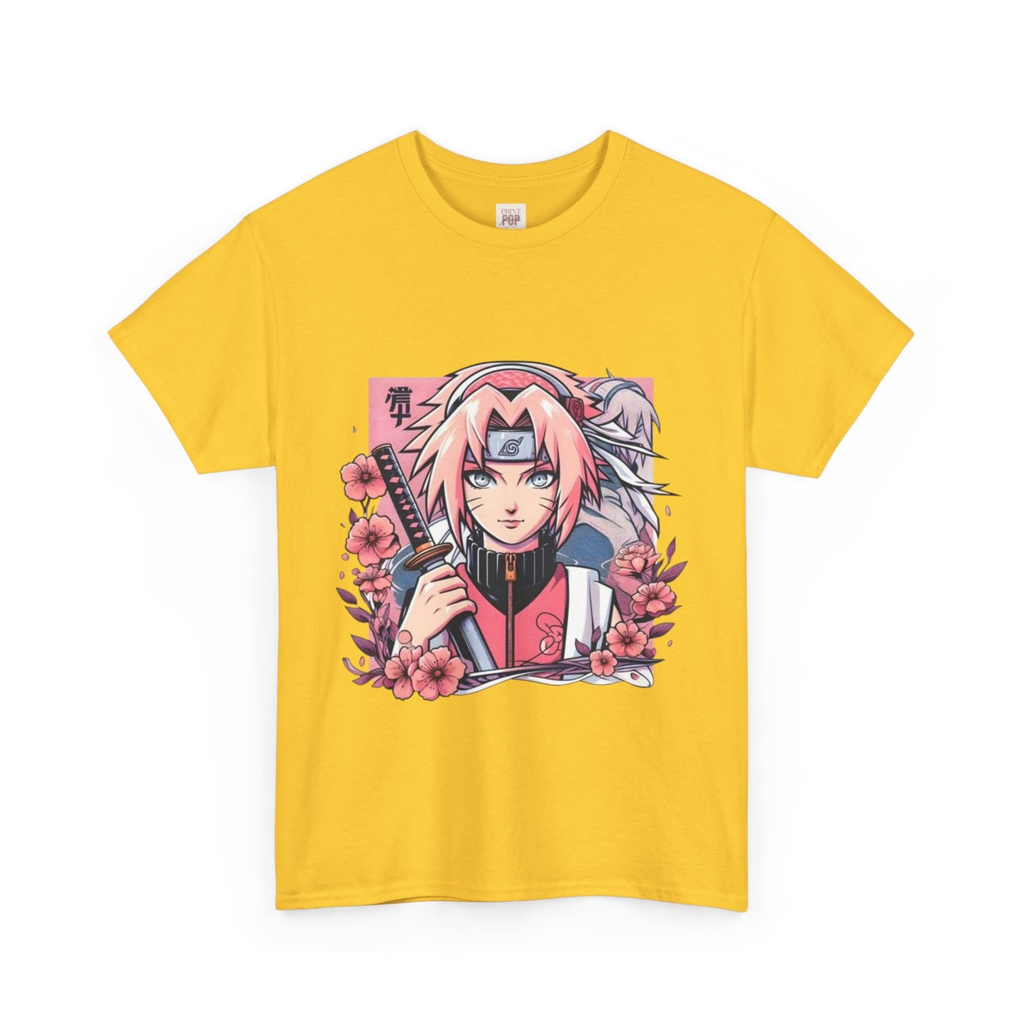 Naruto Shippuden Sakura Unisex Heavy Cotton Tee - Vibrant and Stylish Design for Otaku Heads