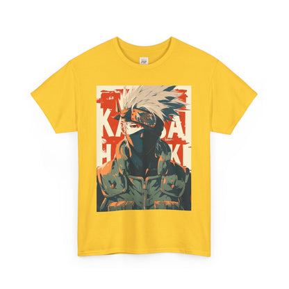 Naruto Shippuden Kakashi Unisex Heavy Cotton Tee - Vibrant and Stylish Design for Otaku Heads