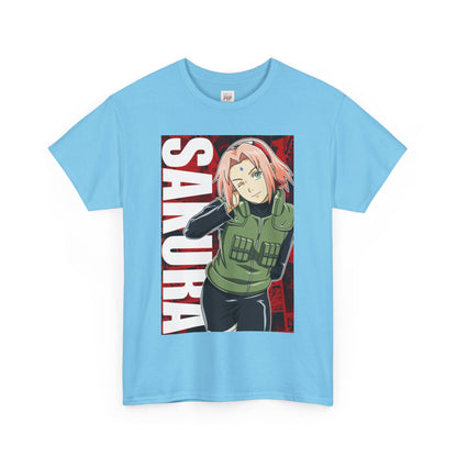 Naruto Shippuden Sakura Unisex Heavy Cotton Tee - Vibrant and Stylish Design for Otaku Heads