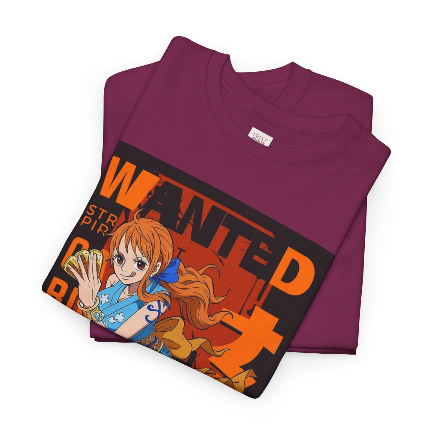 One Piece Nami Unisex Heavy Cotton Tee - Vibrant and Stylish Design for Otaku Heads