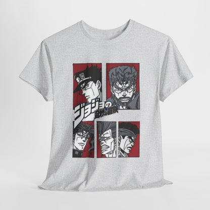 Jojo's Bizarre Adventure Unisex Heavy Cotton Tee - Vibrant and Stylish Design for Otaku Heads