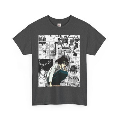 Death Note L Lawliet Unisex Heavy Cotton Tee - Vibrant and Stylish Design for Otaku Heads