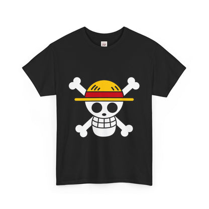 One Piece Logo Unisex Heavy Cotton Tee - Vibrant and Stylish Design for Otaku Heads