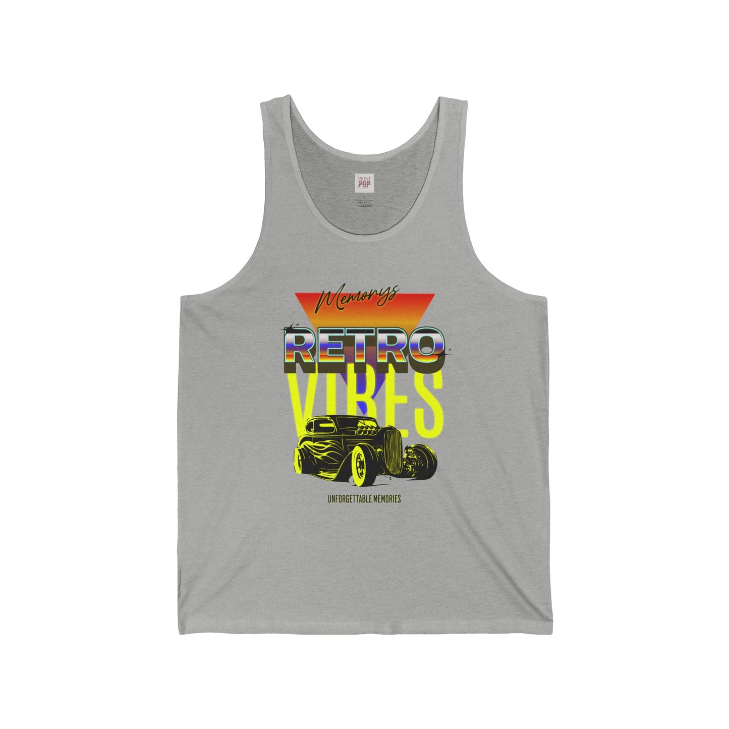 Unisex Jersey Tank - Retro Vibes Graphic Tee for Summer Fun