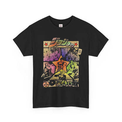 Jojo's Bizarre Adventure Unisex Heavy Cotton Tee - Vibrant and Stylish Design for Otaku Heads