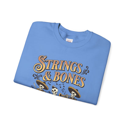 Festive Strings & Bones Quoted Crewneck Unisex Heavy Blend Premium and Comfortable Sweatshirt