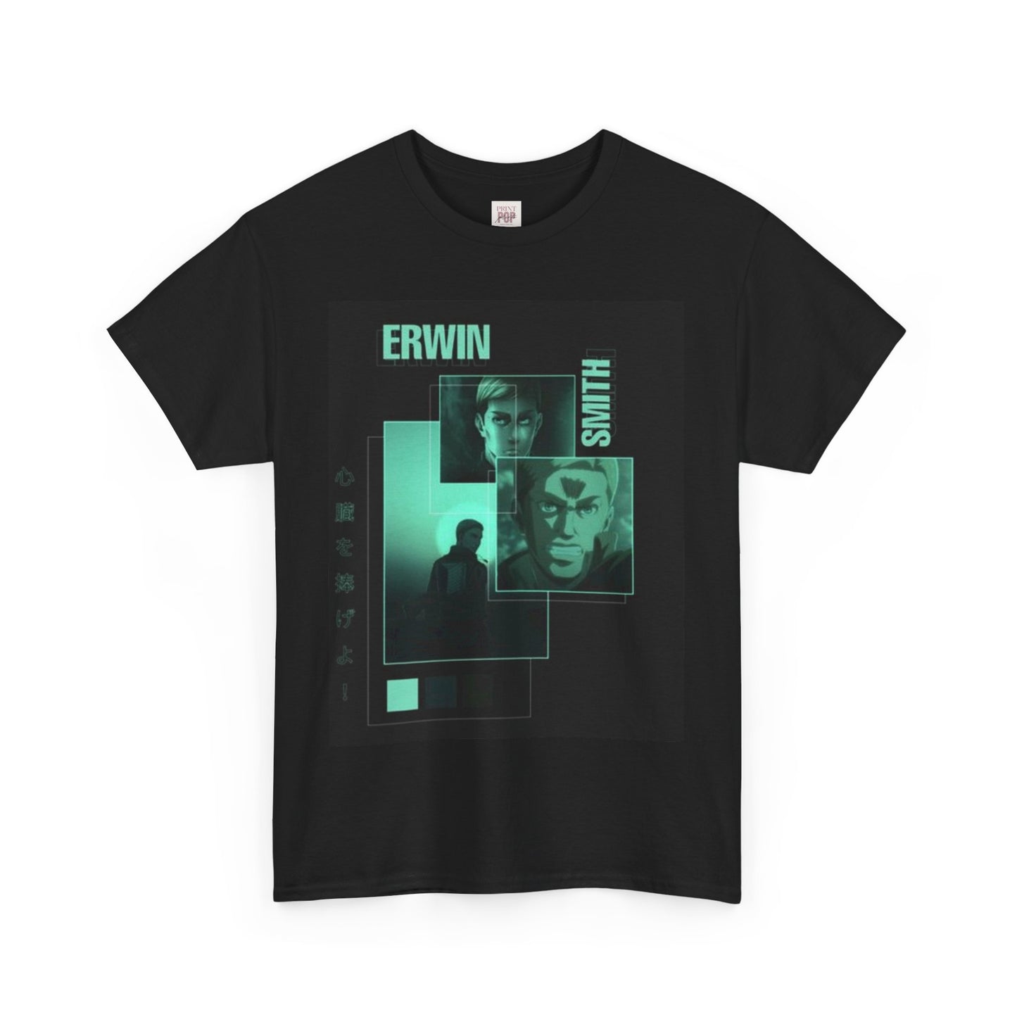 Attack On Titan Erwin Smith Unisex Heavy Cotton Tee - Vibrant and Stylish Design for Otaku Heads