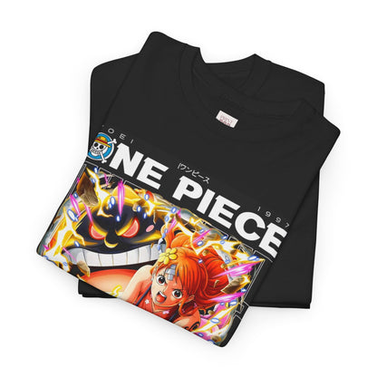 One Piece Nami Unisex Heavy Cotton Tee - Vibrant and Stylish Design for Otaku Heads