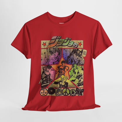 Jojo's Bizarre Adventure Unisex Heavy Cotton Tee - Vibrant and Stylish Design for Otaku Heads