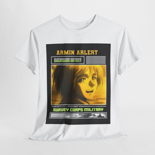 Attack On Titan Armin Arlert Unisex Heavy Cotton Tee - Vibrant and Stylish Design for Otaku Heads