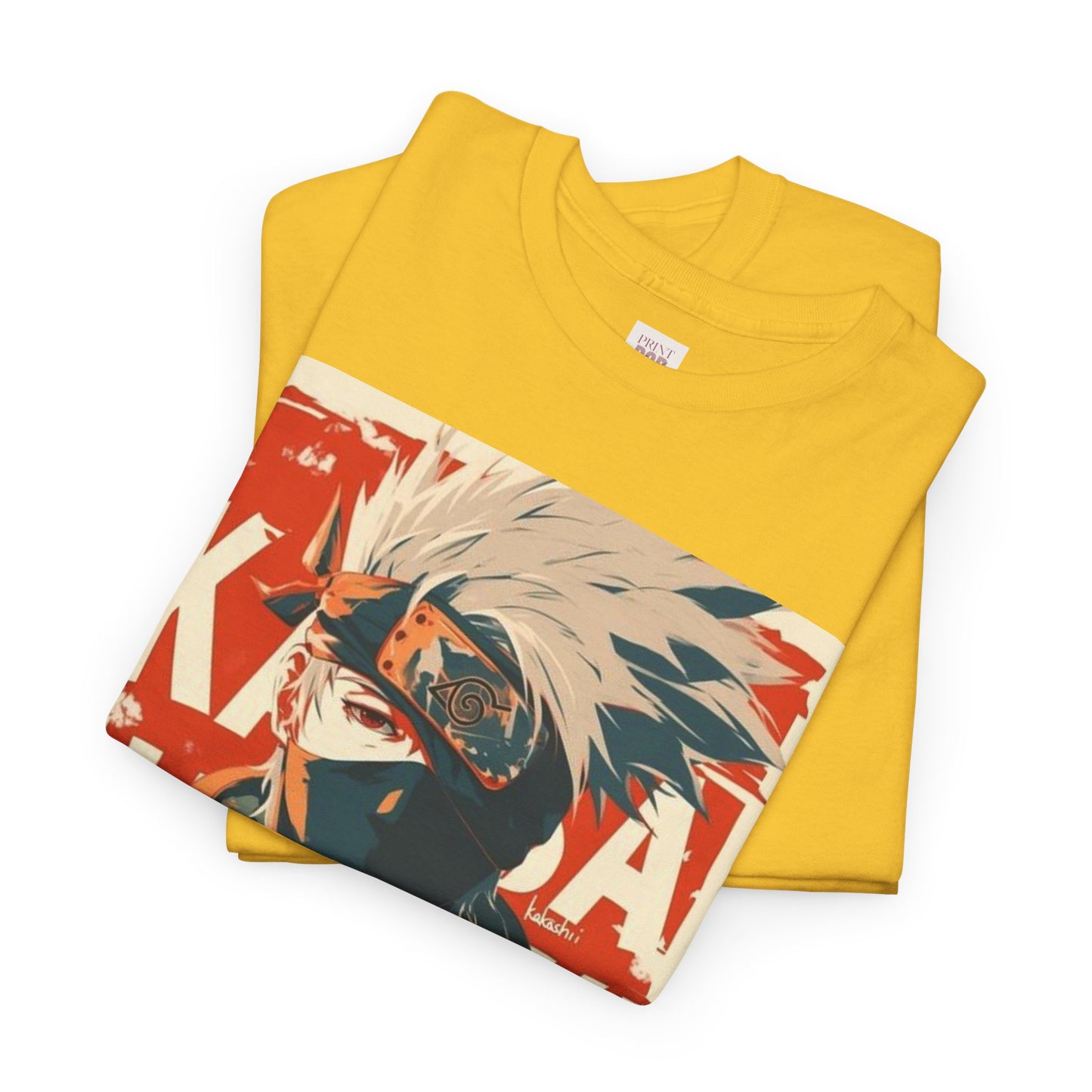 Naruto Shippuden Kakashi Unisex Heavy Cotton Tee - Vibrant and Stylish Design for Otaku Heads