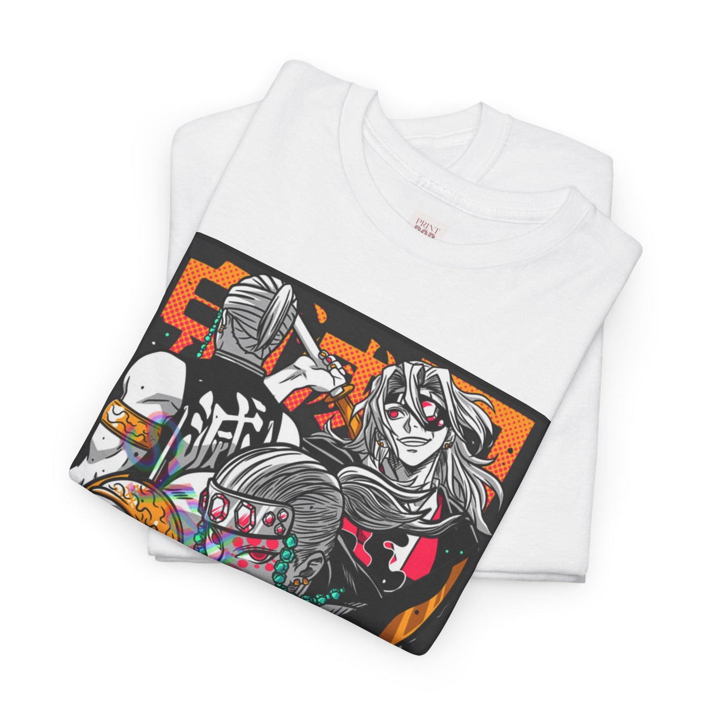 Demon Slayer Tengen Uzui Unisex Heavy Cotton Tee - Vibrant and Stylish Design for Otaku Heads