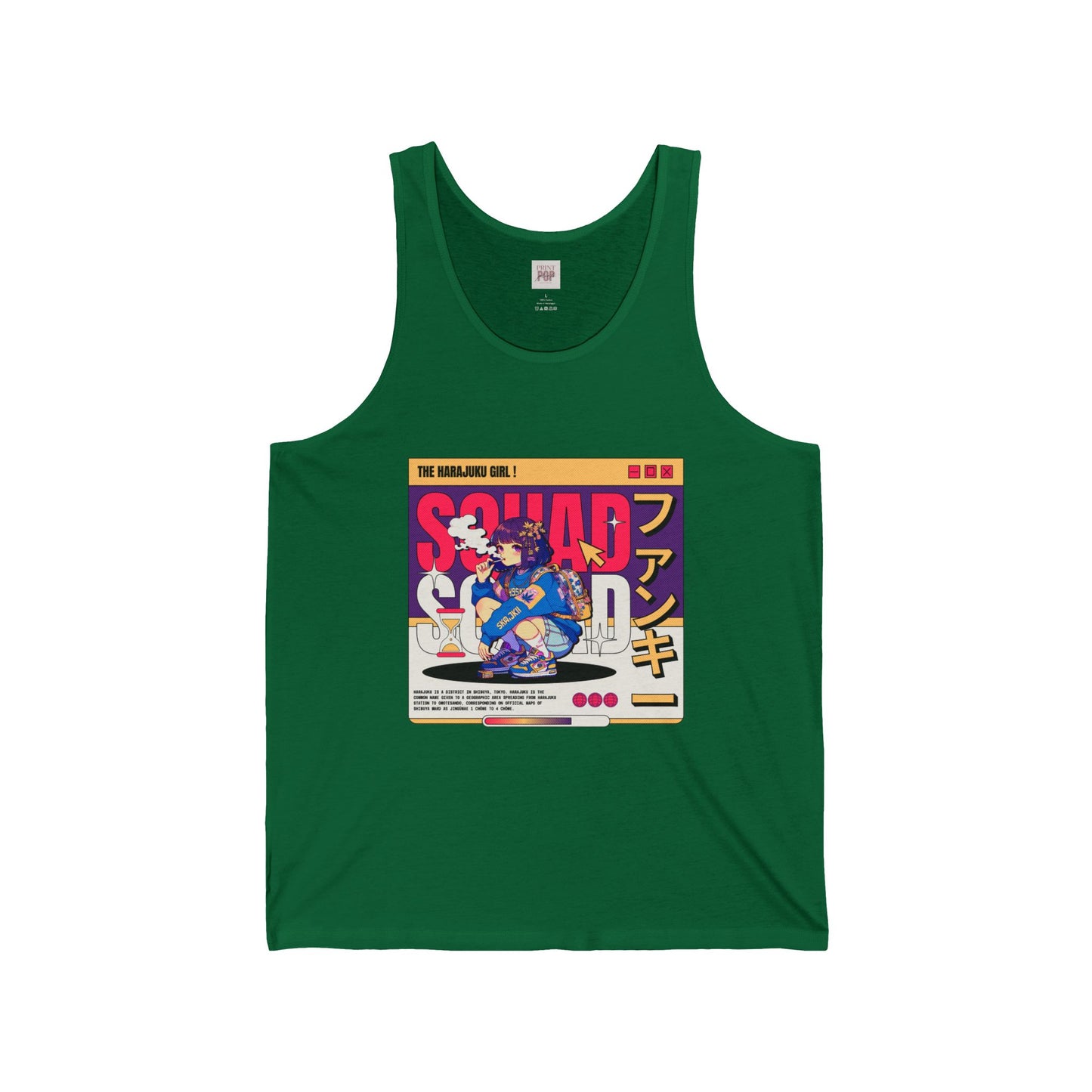 Anime Squad Girl Unisex Jersey Tank - Stylish Graphic Tee for Fans