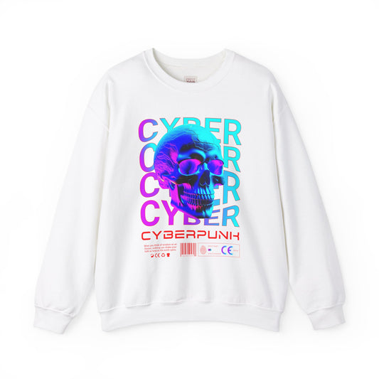 Cyberpunk Skull Unisex Crewneck Unisex Heavy Blend Premium and Comfortable Sweatshirt