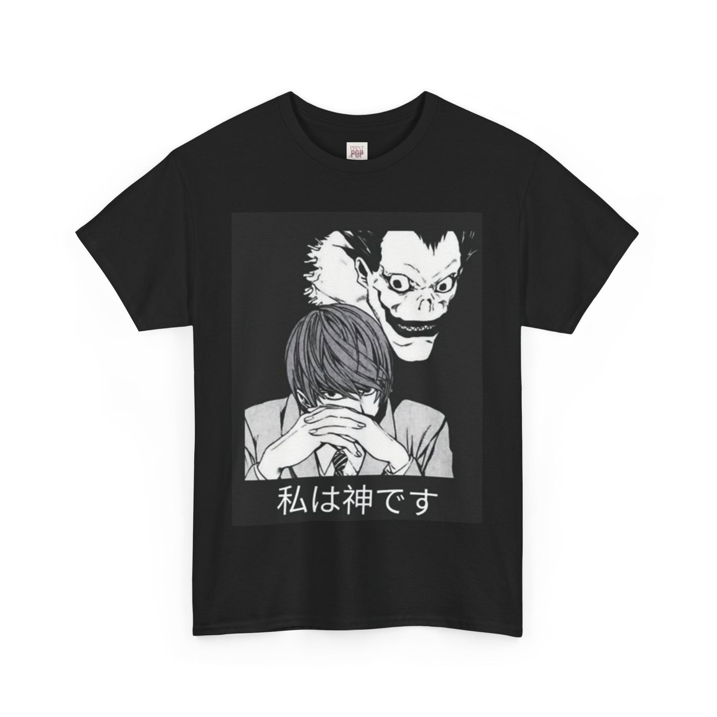 Death Note Light Yagami Unisex Heavy Cotton Tee - Vibrant and Stylish Design for Otaku Heads