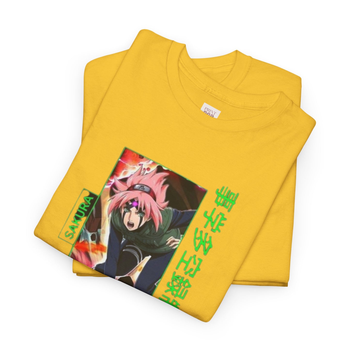 Naruto Shippuden Sakura Unisex Heavy Cotton Tee - Vibrant and Stylish Design for Otaku Heads